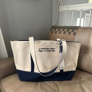 BAGGU X SANDY LIANG Medium Heavyweight Canvas Tote in Sandy Liang Navy